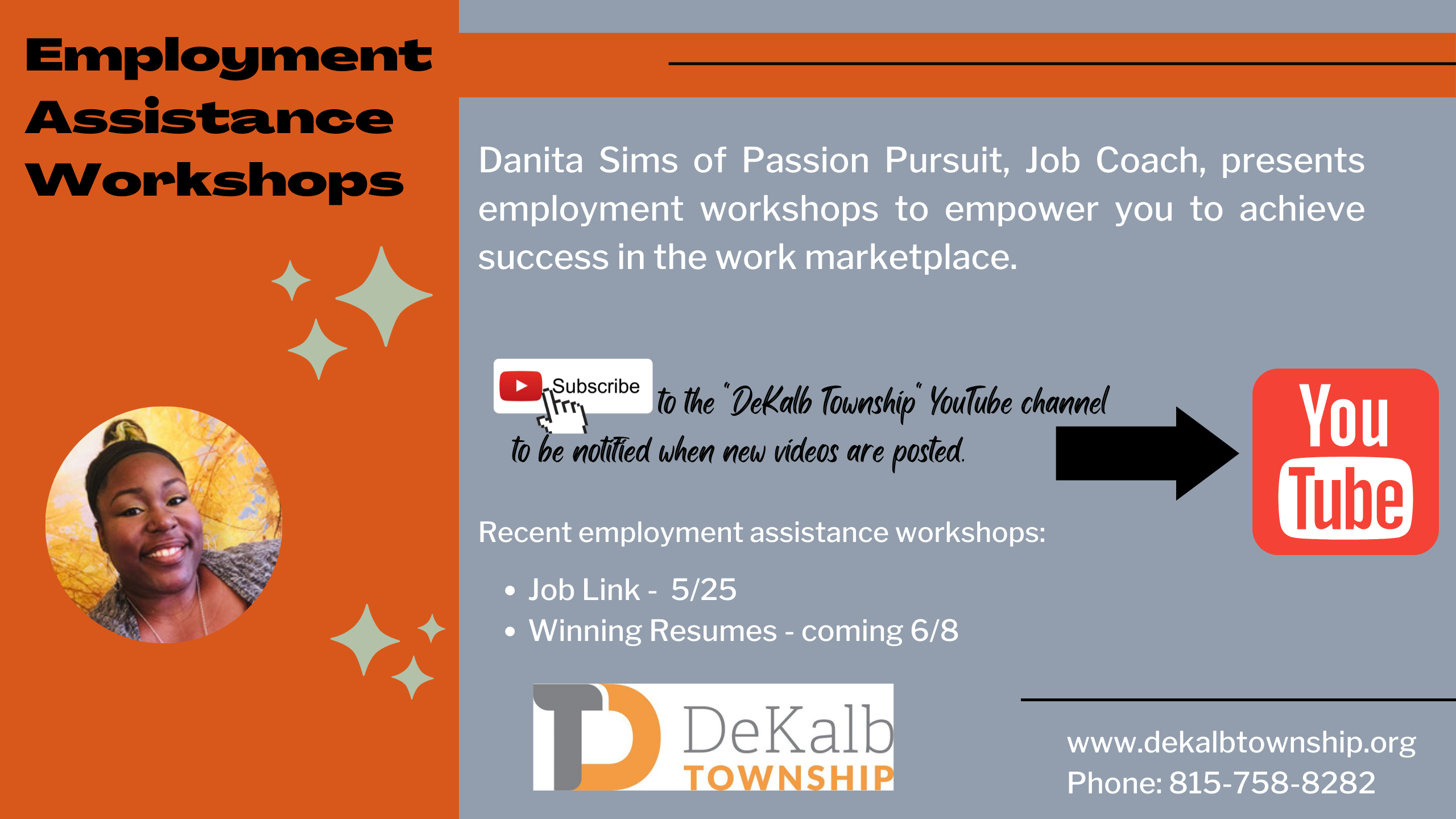 Employment Assistance Videos Now On YouTube - DeKalb Township, IL