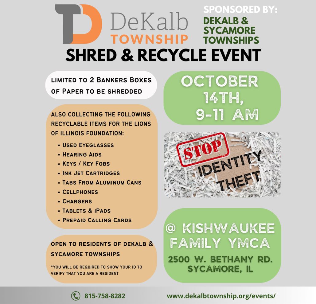 Shredding & Recycle Event DeKalb Township, IL